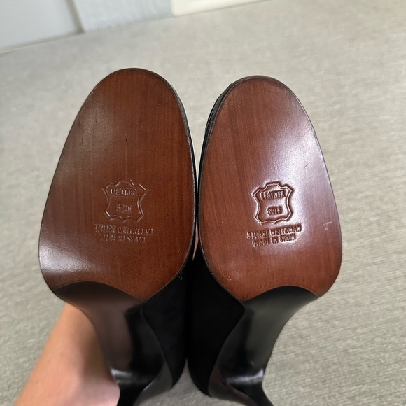 NEW Stuart Weitzman Black Suede Platform Stiletto Pumps Size 7m - Picture 10 of 10